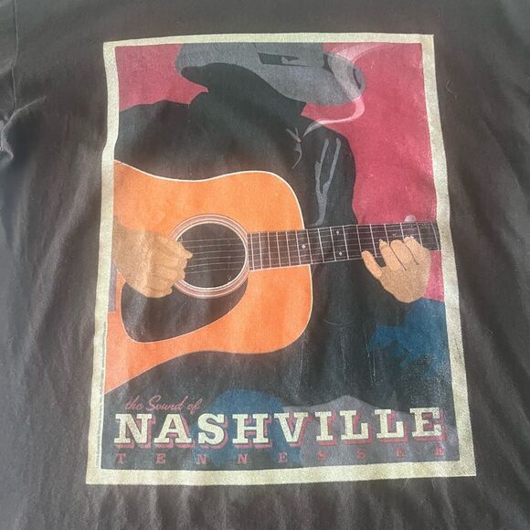 VINTAGE Nashville Music Fan Unisex Souvenir Short Sleeve Gildan T-Shirt Meidum - Picture 3 of 5